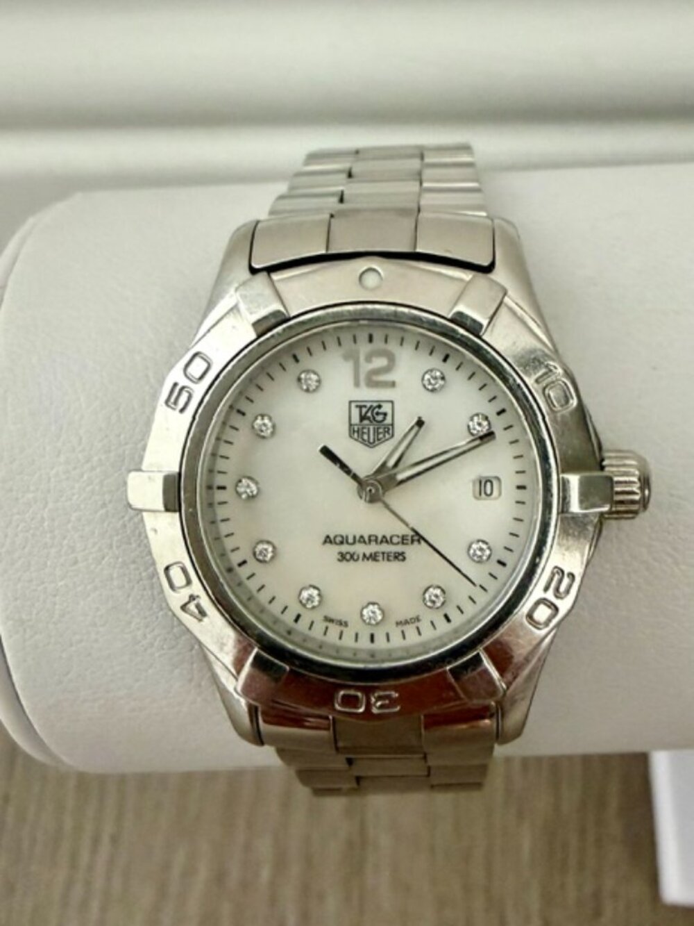 Authentic Tag Heuer Women's Aquaracer Timepiece with Diamonds